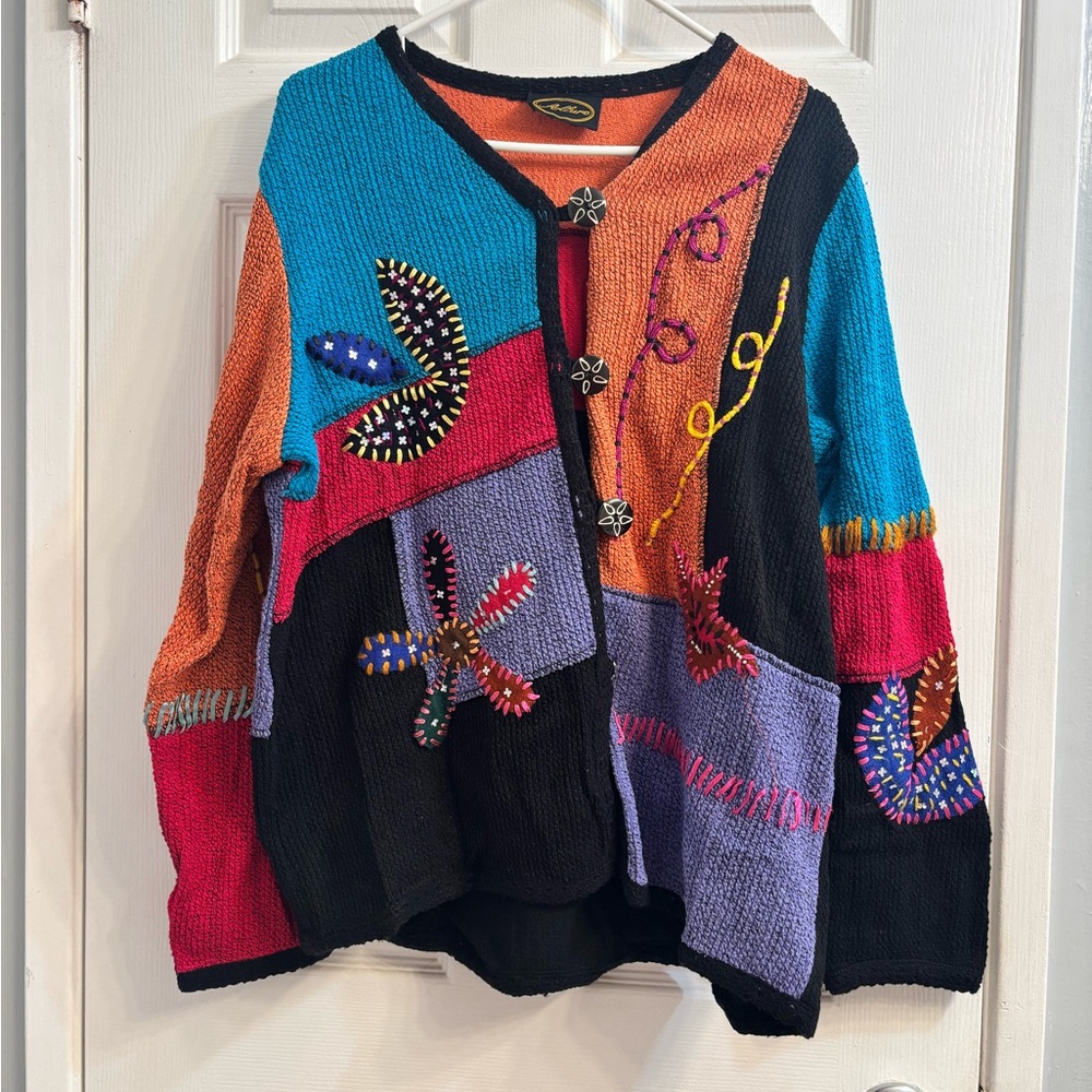 Allure Colorful Patchwork Cardigan